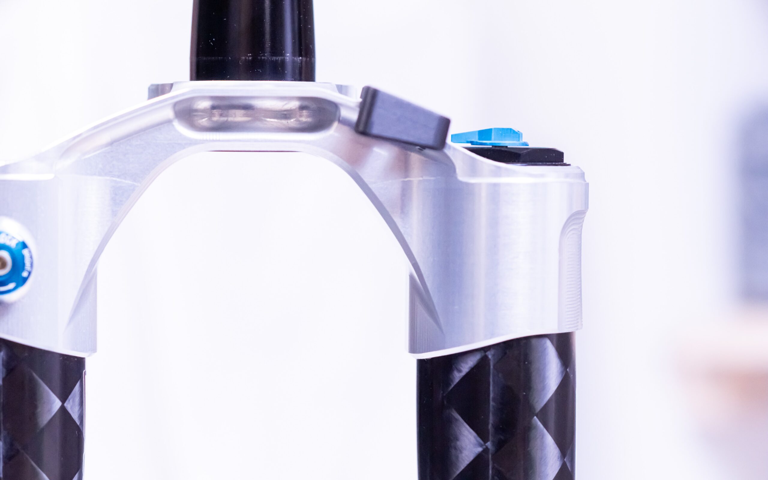 bright inverted fork custom silver color usd mtb